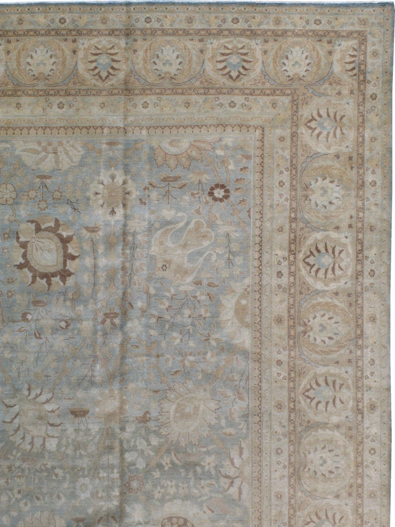 Antigua alfombra persa de Tabriz 12 pies x 18 pies 8 pulg. Persa en venta