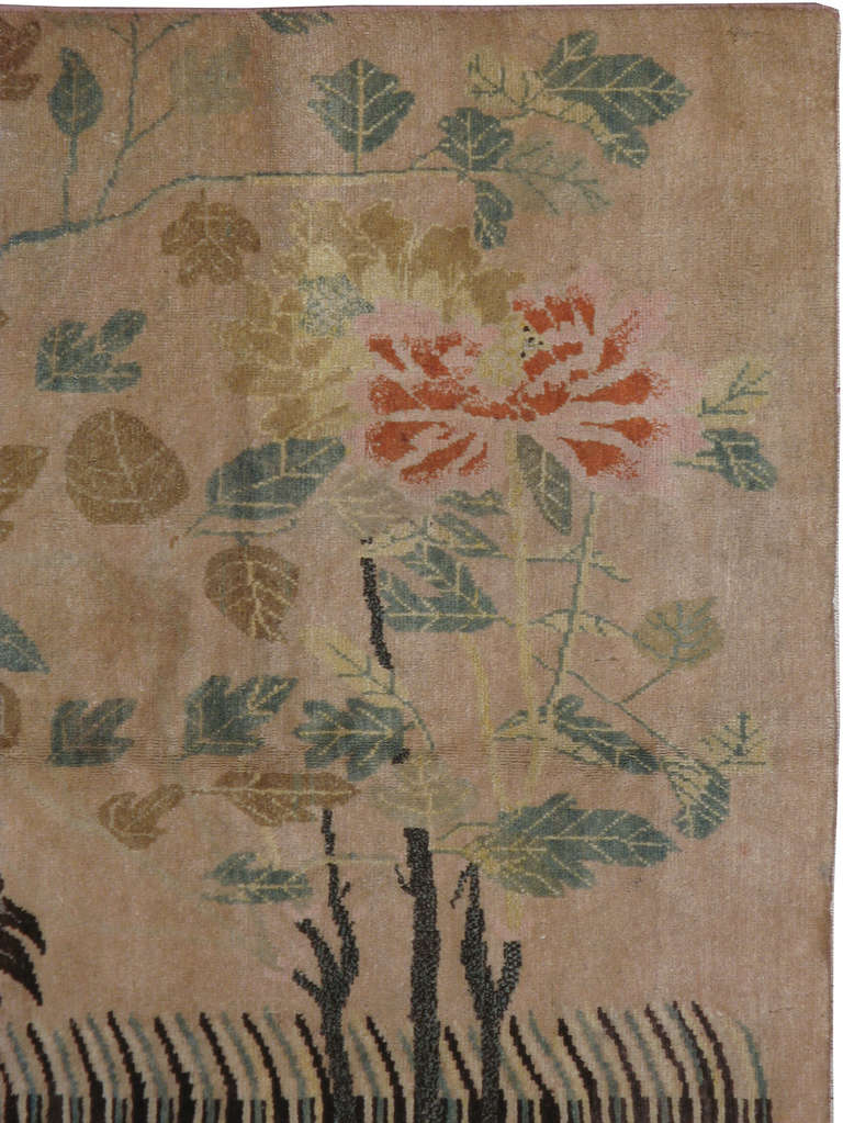 Chinois Tapis Khotan ancien du Turkestan oriental en vente