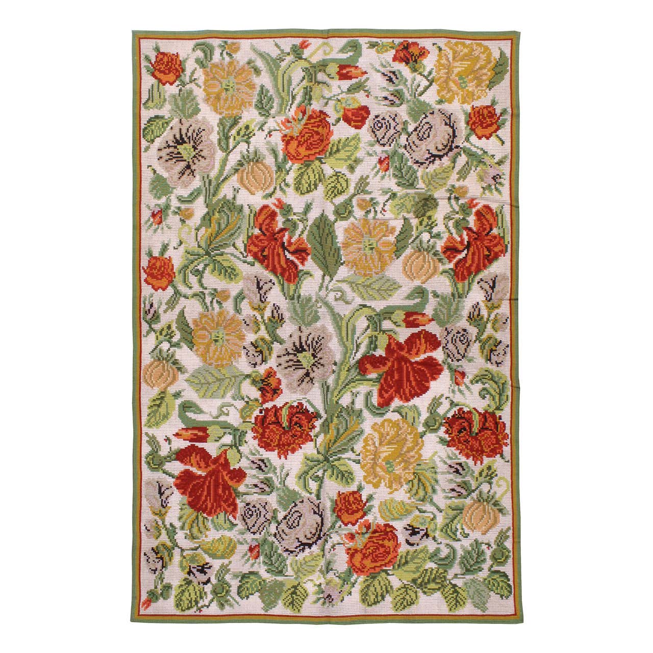 Vintage Portuguese Needlepoint Rug at 1stDibs | portuguese needlepoint ...