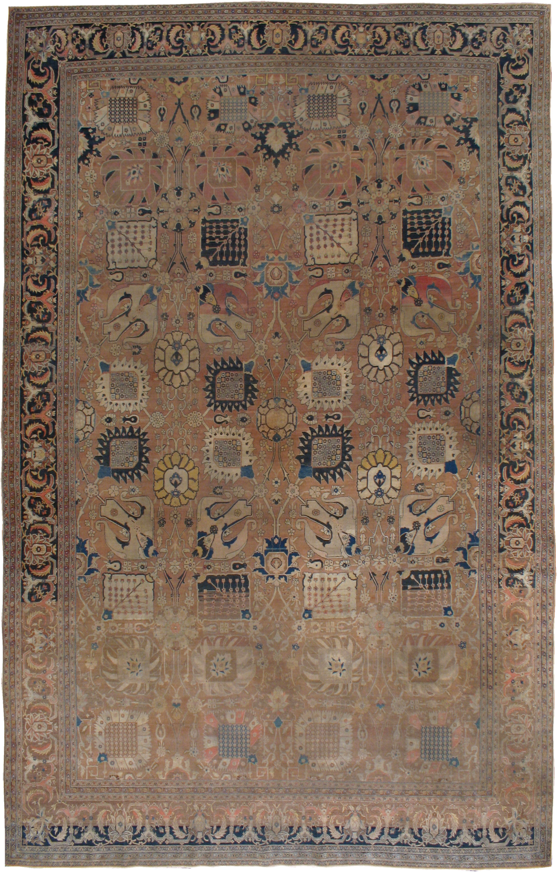 Antique Persian Tabriz Hahi Jalili Rug 11ft. x 17ft. 5in.