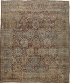 Alfombra Persa Antigua Lavar Kerman 12ft. 1in. x 14ft. 5in.