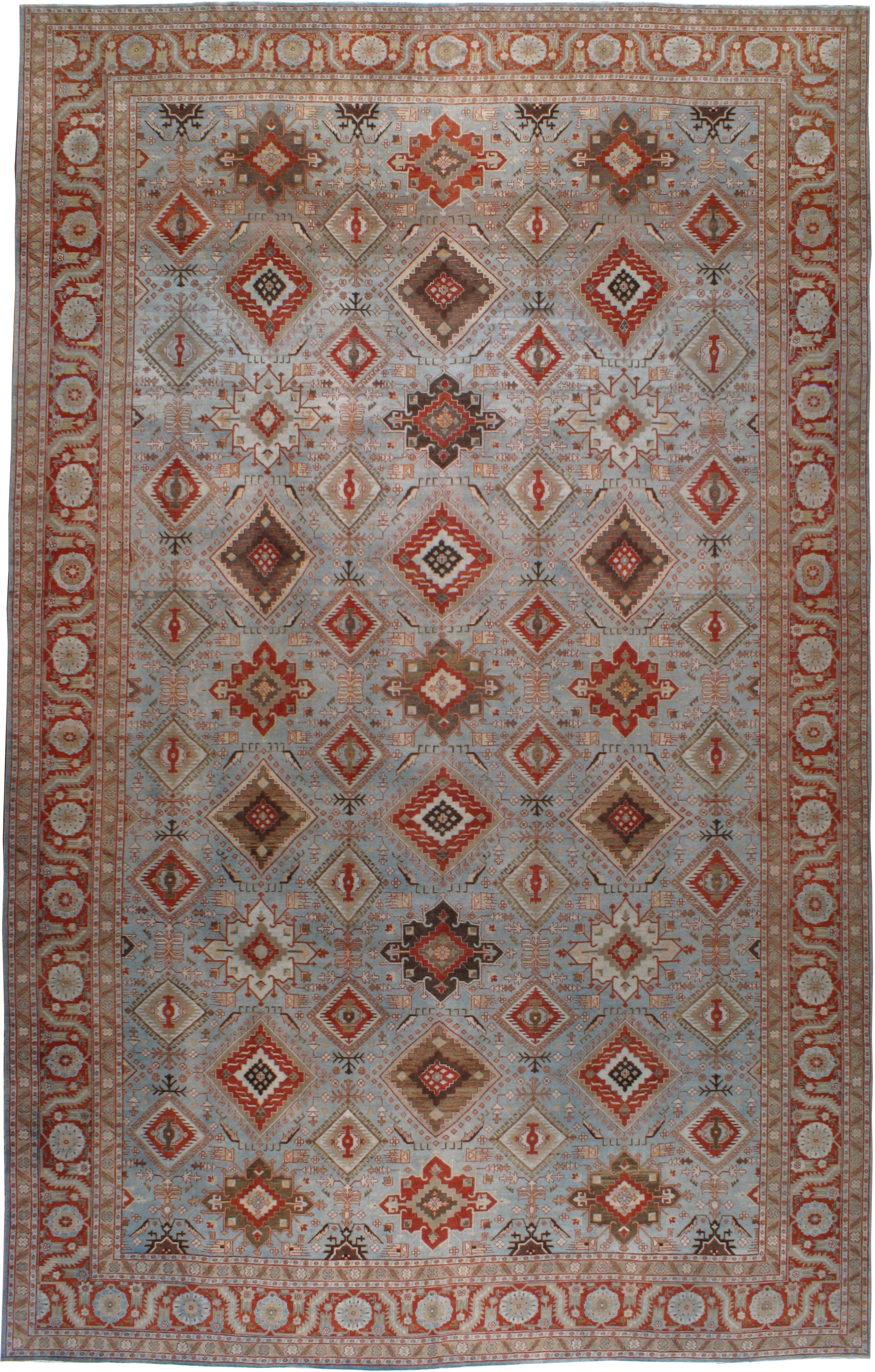 Antigua alfombra persa de Tabriz 14ft. 5in. x 23ft. 1in.