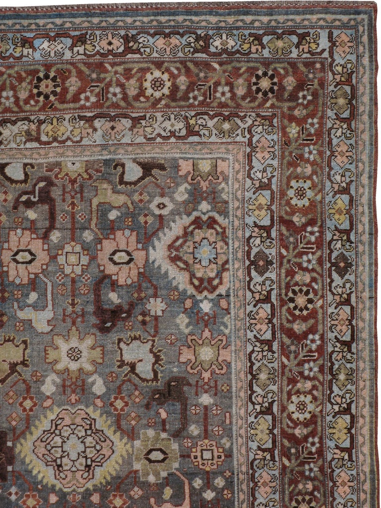 Antique Persian Bidjar Rug 7ft. 6in. x 10ft. 11in. In Good Condition In New York, NY