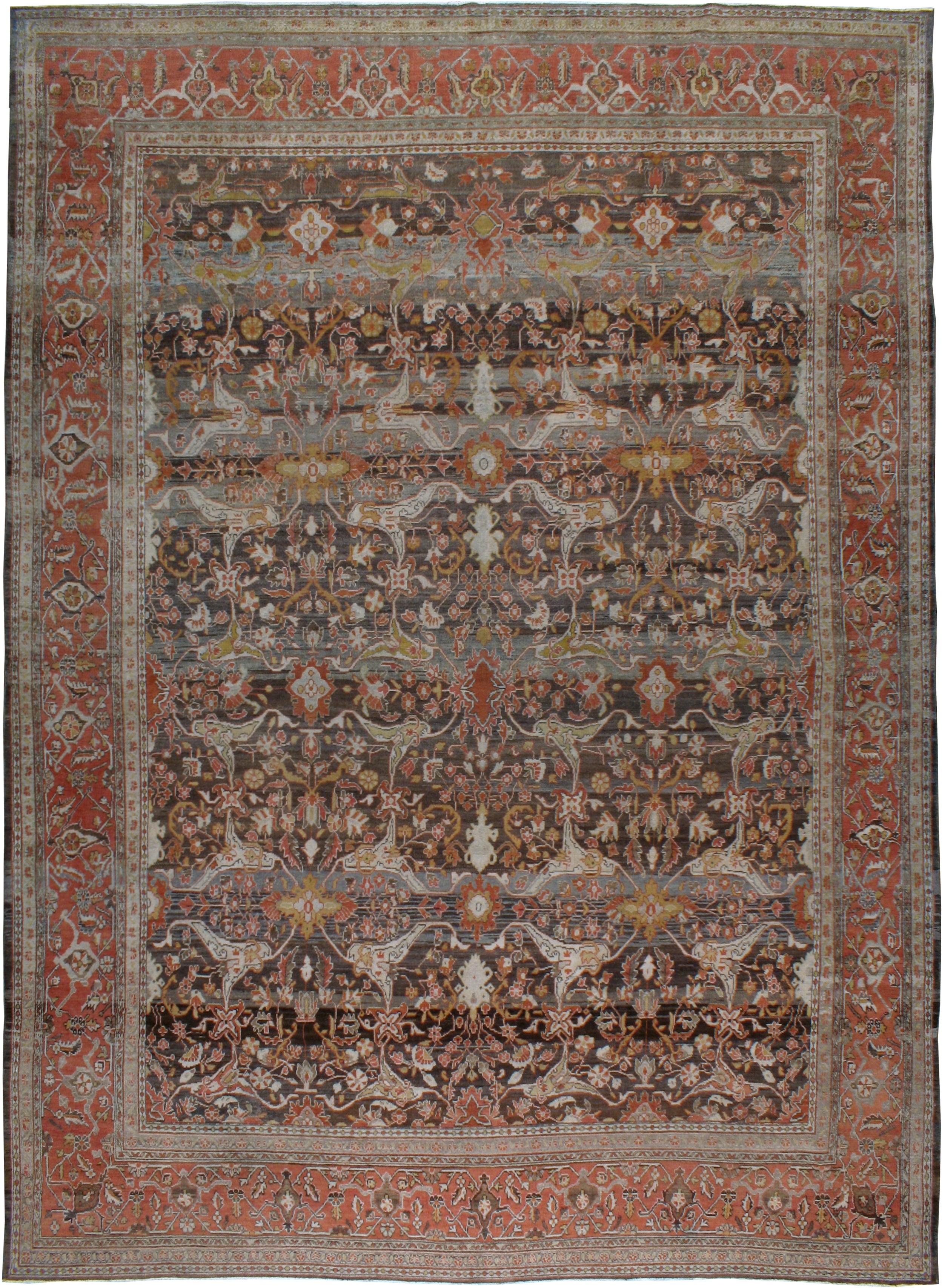 Antiker persischer Malayer-Teppich 11ft. 10in. x 16ft. 1in.