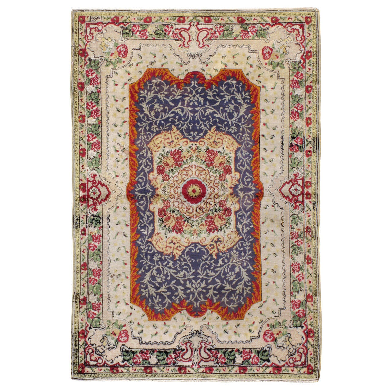 Antique Turkish Souf Hereke Rug For Sale at 1stdibs