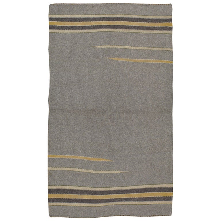 Tappeto europeo vintage a trama piatta