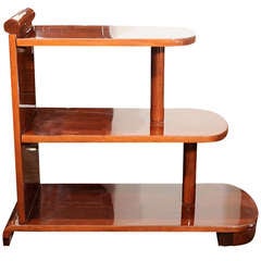 American Art Deco Streamline Three-Tiered End Table 3