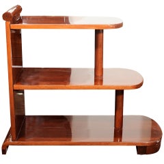 American Art Deco Streamline Three-Tiered End Table