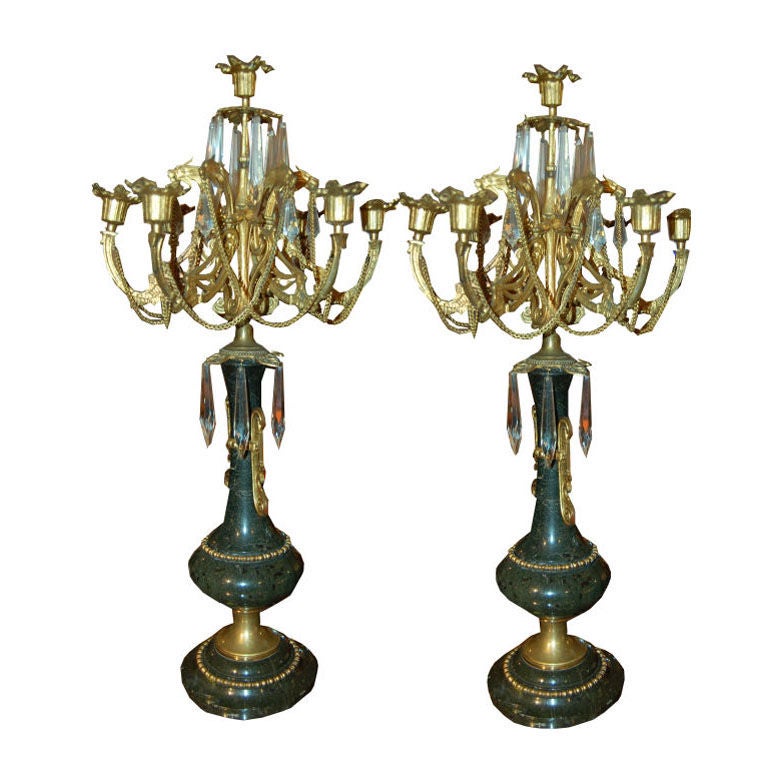 Pair of Candelabras For Sale
