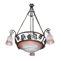 Vintage Art Deco Chandelier by Mulaty