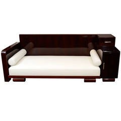 French Art Deco Rosewood Daybed