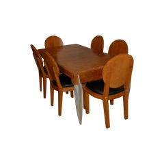 Dining Table and 6 Chairs by Michel Dufet 1