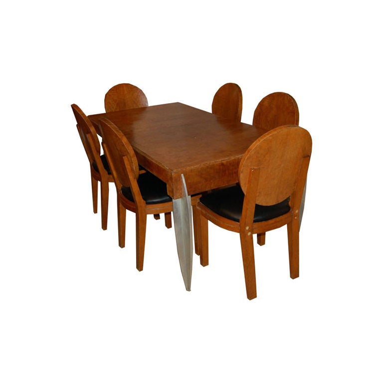 Dining Table and 6 Chairs by Michel Dufet