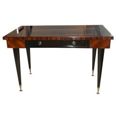 French Art Deco Writing Desk in Macassar Ebony