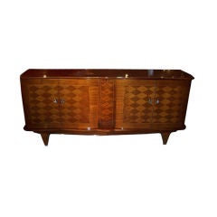 Art Deco Buffet in blonde mahogany with diamond marquetry