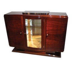 Art Deco Rosewood Buffet with a Center Vitrine