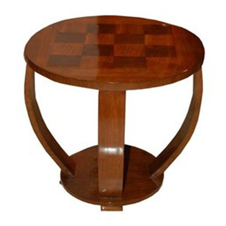 Art Deco Table with Checkerboard For Sale