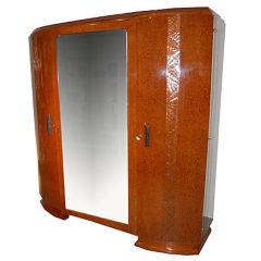 Vintage French Art Deco Wardrobe/Armoire