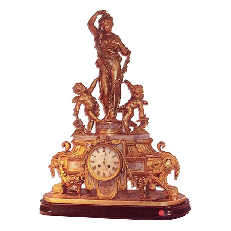 Louis XVI Style Mantel Clock For Sale