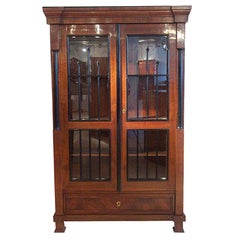 Used Biedermeier Bookcase / Vitrine