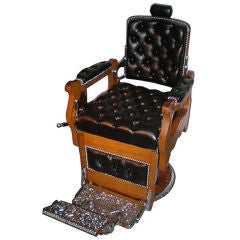 Antique Barber Chair by Ernest Koken