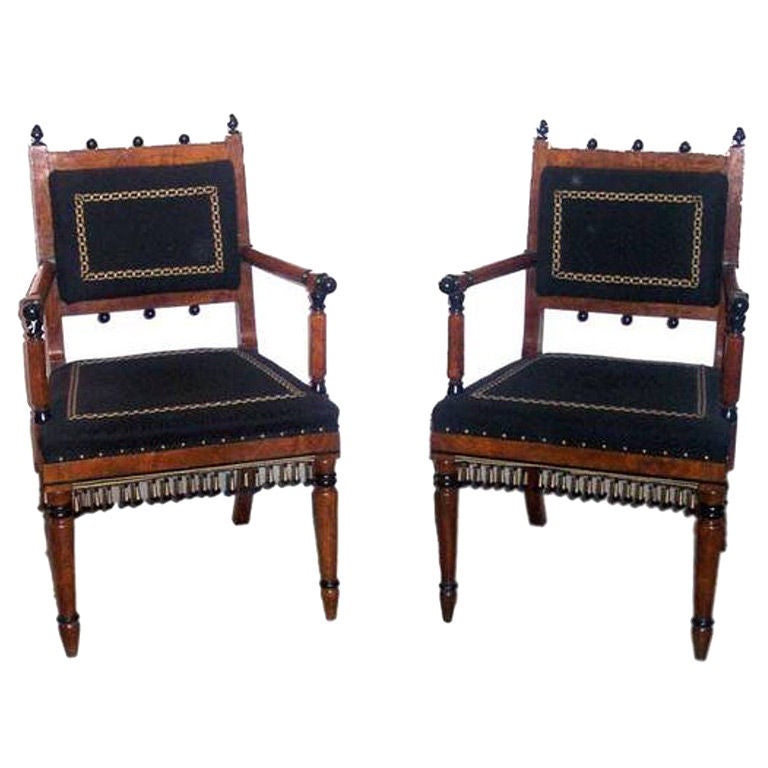 Arm Chairs in the manner of George Bullock For Sale