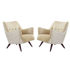 Pair of 1960s Barrel Lounge Chairs