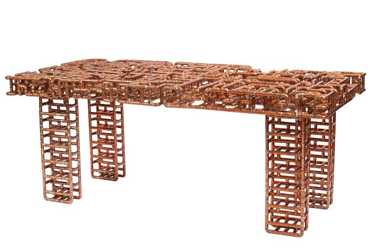 Title: Sangre y Tanqueray
Year: 2010

An outstanding dining table or executive-style desk constructed entirely of 1/2