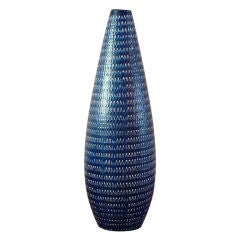 1950s "Basketry" Ceramic Vase By Esta Huttner Brody for Hyalyn