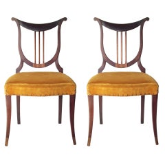 Stylish Pair of 1930s "Orpheus" Side Chairs