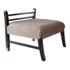 Vintage Chic Lacquered Oak Footstool / Bench by Renzo Rutili