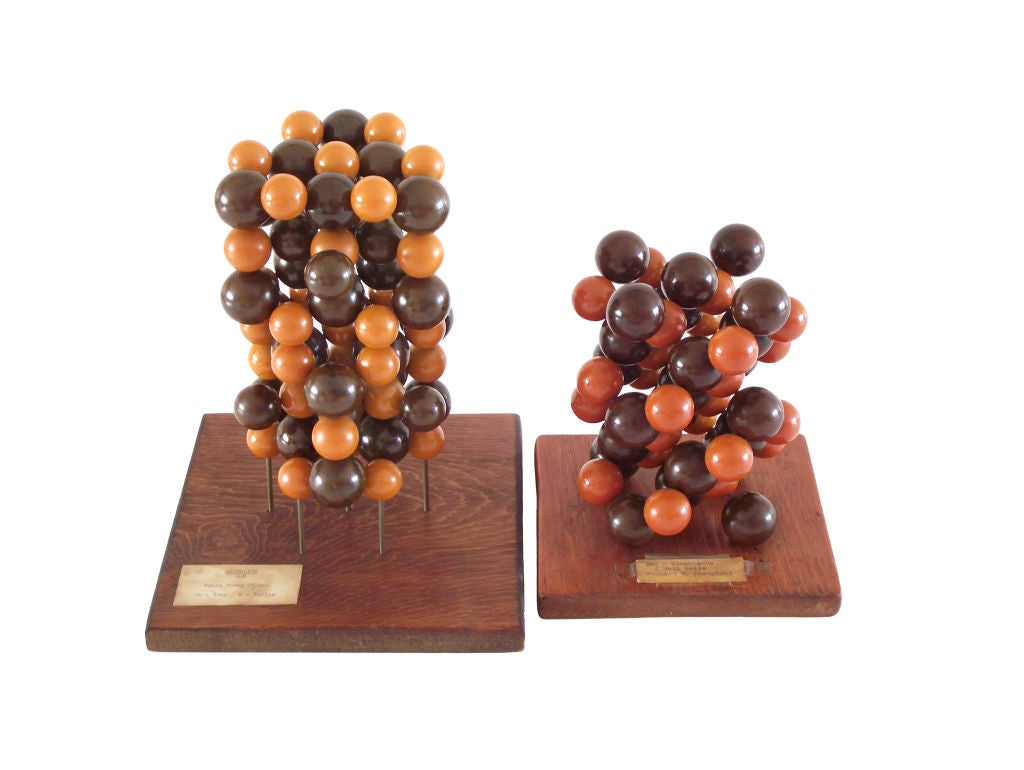 **This model/sculpture is part of a private collection we've acquired and all are one-of-a-kind works from Harvard University. They were handmade by Harvard graduate students for their Crystallography classes during the late 1950s through the early