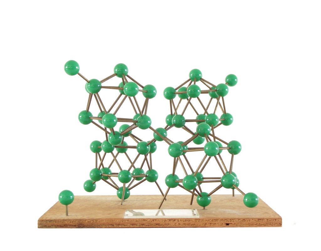 **This model/sculpture is part of a private collection we've acquired and all are one-of-a-kind works from Harvard University. They were handmade by Harvard graduate students for their Crystallography classes during the late 1950s through the early