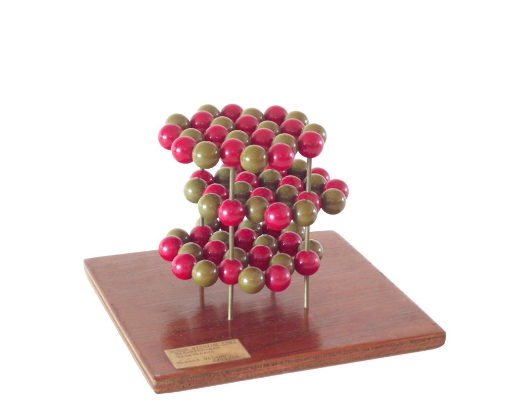 **This model/sculpture is part of a private collection we've acquired and all are one-of-a-kind works from Harvard University. They were handmade by Harvard graduate students for their crystallography classes during the late 1950s through the early