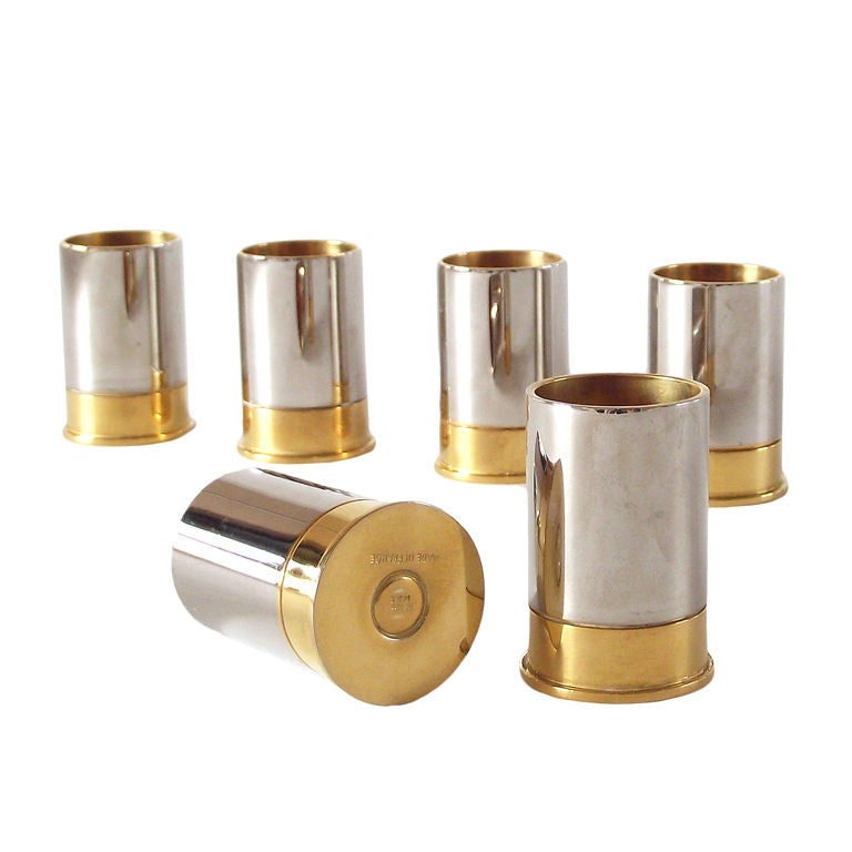 Set of Six Decorative Bullet Casings by Hermes w/ Original Boxes