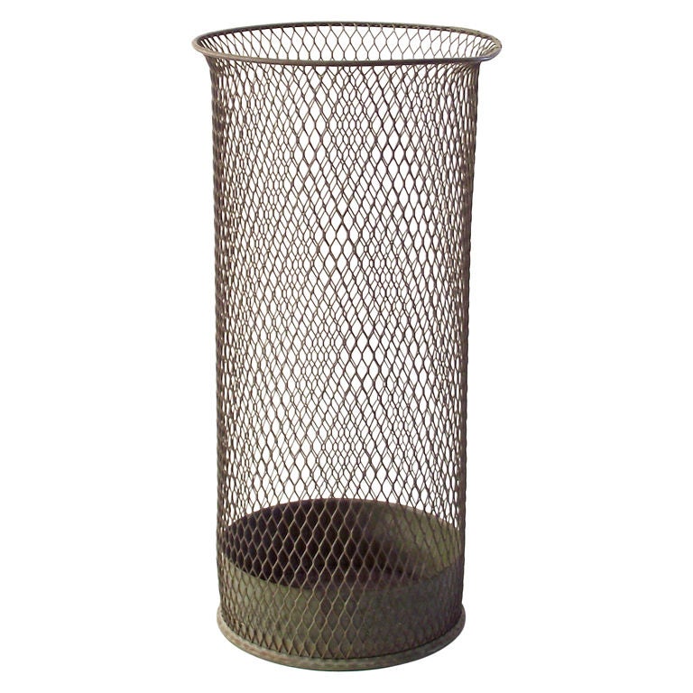 Extra-Tall 1940s American Industrial Wastepaper Basket