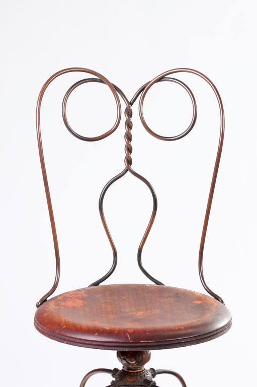 Turn of the Century Desk Chair in Solid Copper 3
