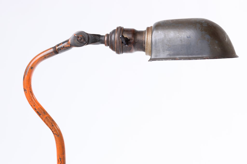 1920s Laboratory Light / Desk Lamp by O.C. White (signed) In Distressed Condition In Brooklyn, NY