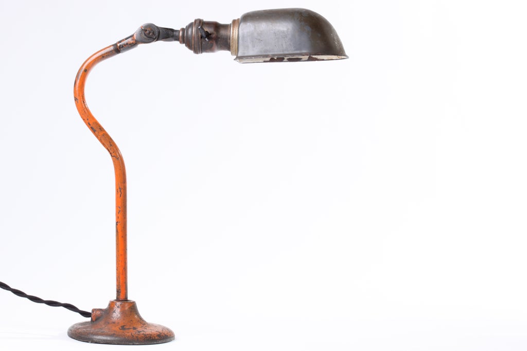 Industrial 1920s Laboratory Light / Desk Lamp by O.C. White (signed)
