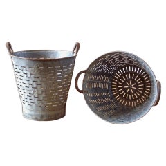 Vintage Turkish Olive Picking Buckets