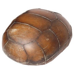 Retro Leather 'Tortoise Shell' Footstool