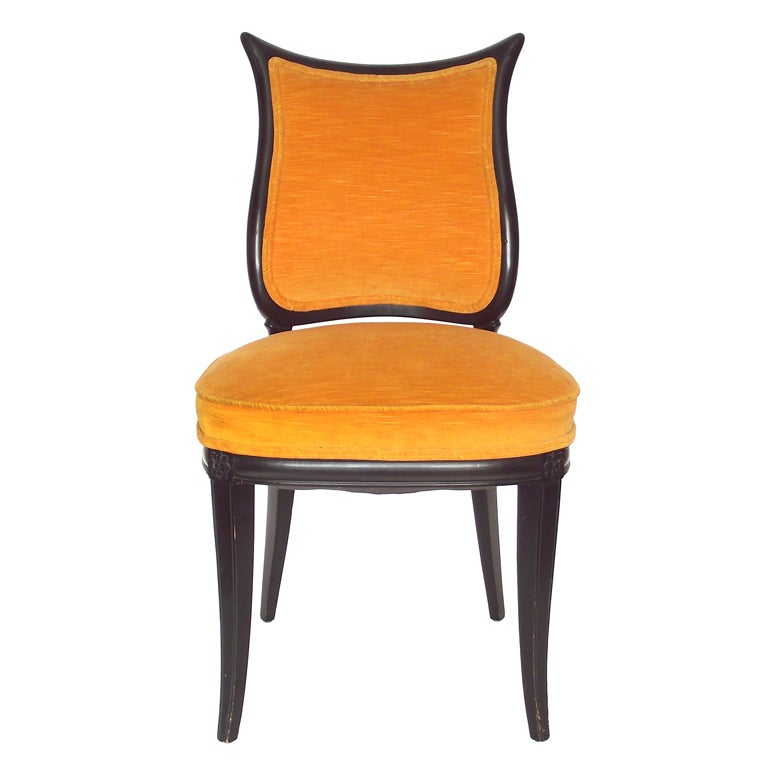 Graceful FrenchStyle Side Chair at 1stDibs