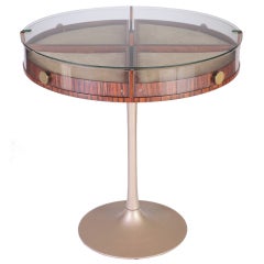 1960s Custom Brazilian Rosewood Jewelry Display Case Table