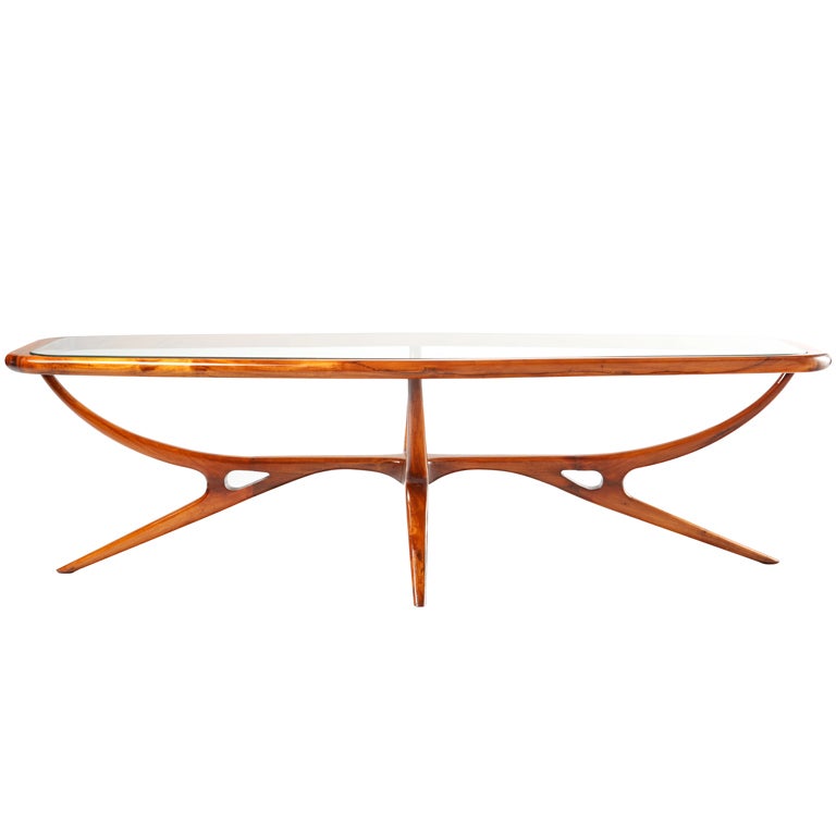 Sublime 1950s Brazilian Rosewood Cocktail Table