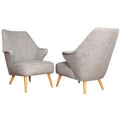 Pair of Swedish-Style Mid Century Lounge Chairs