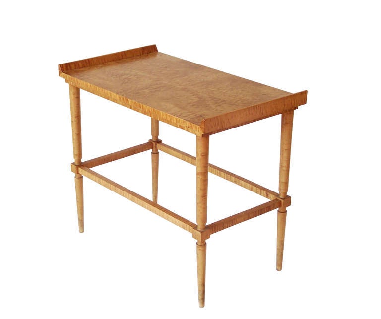 American Cabinetmaker's Accent or Occasional Table in Bird's-Eye Maple