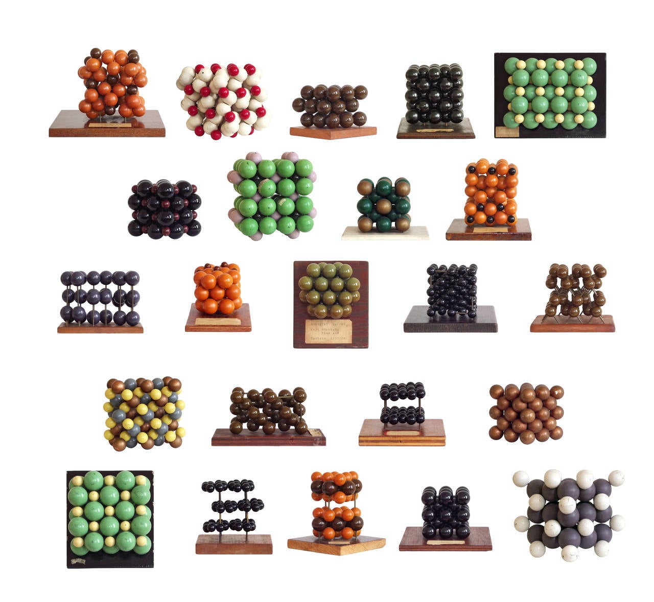 Mid-Century Modern Collection of 23 Molecular Models from Harvard University