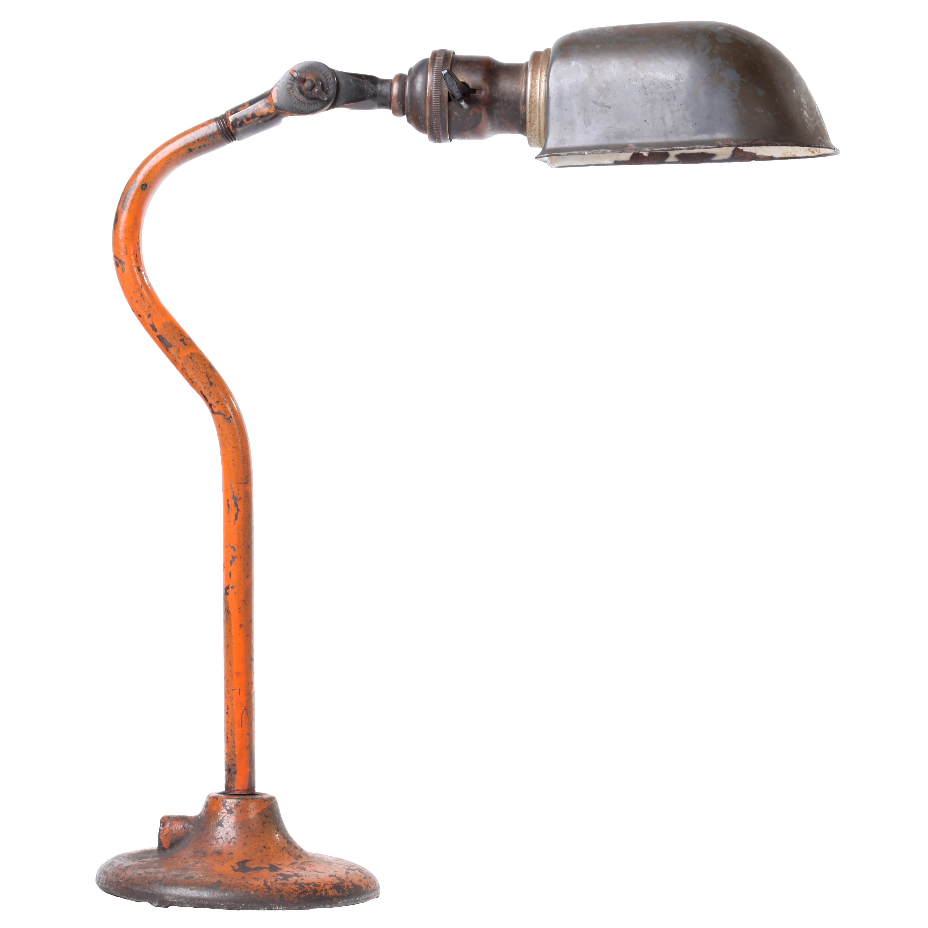 1920s Laboratory Light / Desk Lamp by O.C. White (signed)