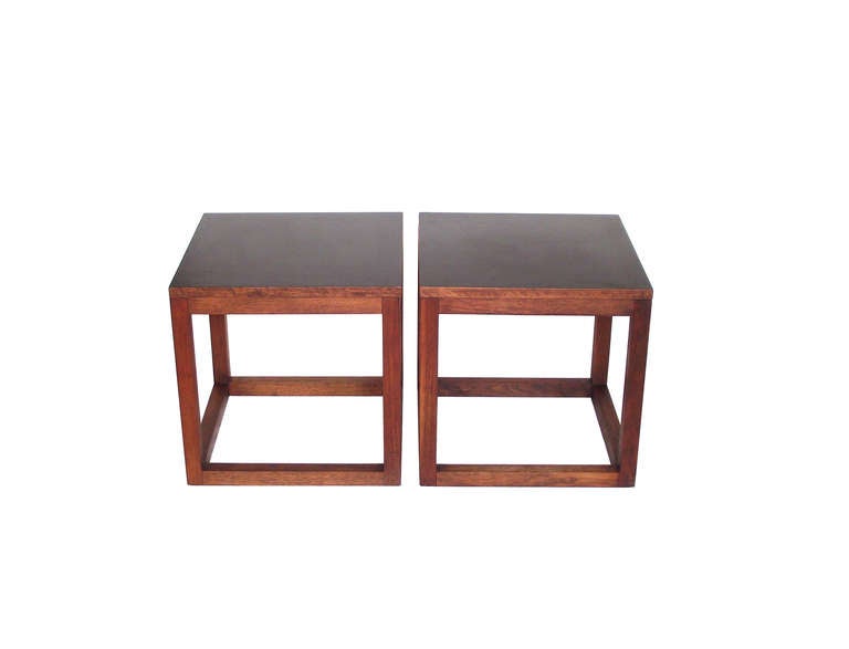open cube end table