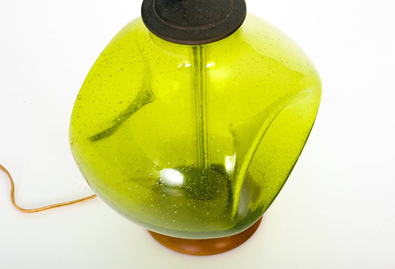 green glass desk lamp